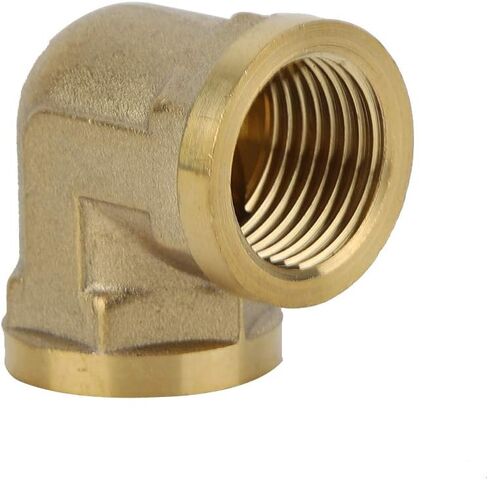 تركيبات مواسير كوع نحاسية أنثى، G1 / 2 "، 5 قطع، متينة ومضادة للمواد - سهلة التركيب، تصميم مضغوط، مثالية لسباكة الحمام والمطبخ (ثني سلك داخلي نحاسي) in Kuwait