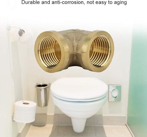 Brass Female Thread Elbow Pipe Fittings, G1 / 2", 5pcs, Durable and Anti - Material - Easy Installation, Compact Design, Ideal for Bathroom and Kitchen Plumbing (A copper inner wire bend) in Saudi Arabia