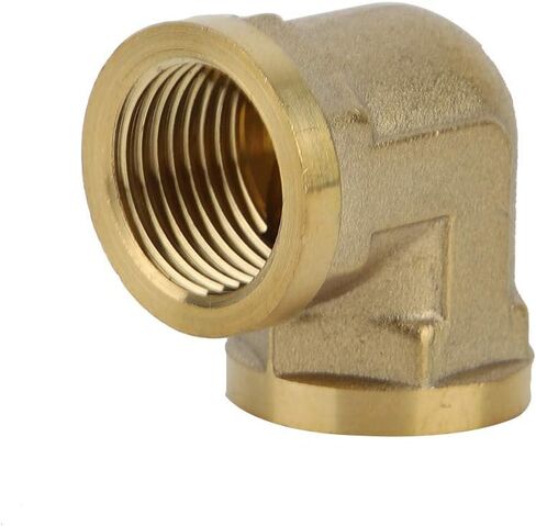 تركيبات مواسير كوع نحاسية أنثى، G1 / 2 "، 5 قطع، متينة ومضادة للمواد - سهلة التركيب، تصميم مضغوط، مثالية لسباكة الحمام والمطبخ (ثني سلك داخلي نحاسي) in Kuwait