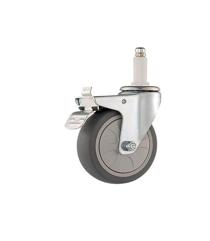 1 piece/lot 4 inches Hotel Restaurant Reception Dining cart casters Trolley Reception Bowl car Cleaning cart Accessories casters(D-Brake Wheel) in Saudi Arabia