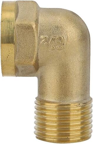 تركيبات مواسير كوع نحاسية أنثى، G1 / 2 "، 5 قطع، متينة ومضادة للمواد - سهلة التركيب، تصميم مضغوط، مثالية لسباكة الحمام والمطبخ (ب، سلك نحاسي داخلي وخارجي in Kuwait