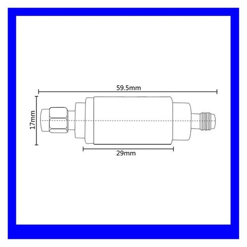 مخفف SMA بقدرة 5 وات، DC -3 جيجا هرتز/4 جيجا هرتز، محول الطاقة المحوري ذكر إلى أنثى، 50 أوم (20 ديسيبل، 3 جيجا) in Kuwait