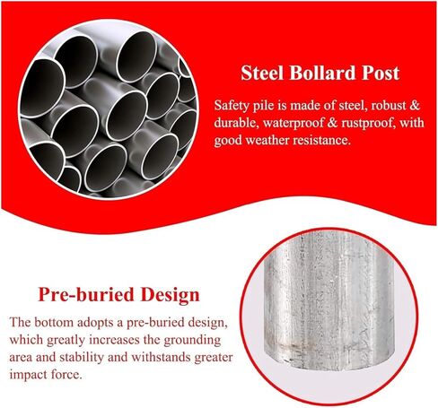 Flexible Safety Bollard,Traffic cones, Safety Barrier Post Traffic Delineator with Reflective Road Column Warning Parking Sturdy(2pcs,H100xW7.6cm(39.4x3")) in Saudi Arabia