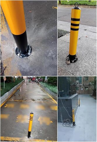 Flexible Safety Bollard,Traffic cones, Removable Parking Barriers for Garage Lockable Guardrails Security Bollard Post Barrier(H55xW7.6cm(21.7x3")) in Saudi Arabia