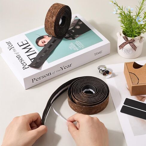 GORGECRAFT 2 Rolls 4.7 Yards Brown Bicycle Handlebar Tape EVA Foam Soft Vintage Cork Shock Absorbent Road Bike Handle Bar Wrap Tape with 2Pcs Plugs and Sticker for Cycling Bicycles Indoor Spin Bikes in Saudi Arabia
