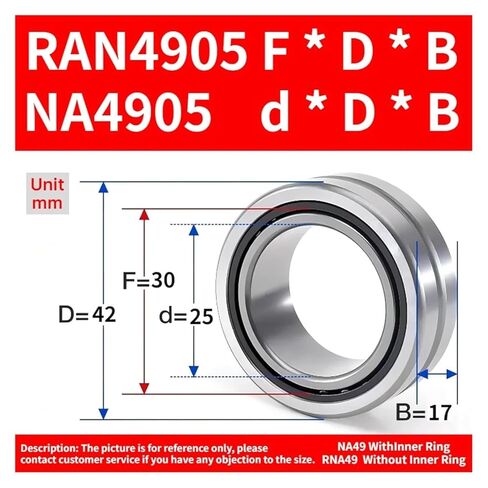 محامل إبرة الأسطوانة، 1PCS مع الحلقة الداخلية الصلبة تحمل NA4900،4901،4902،4903،4904،4905،4906،4907،4908،4909،4910. in Kuwait