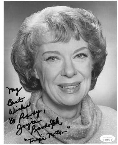 Athlon Sports CTBL-024475 جويس راندولف موقعة عتيقة B&W 8 × 10 بوصة. صورة أطيب تمنياتي لراندي تريكسي نورتون - صورة ثلاثية الأبعاد JSA رقم DD64751 لقضاء شهر العسل in Kuwait