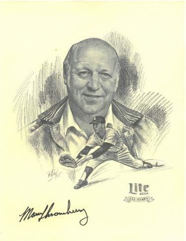 Athlon Sports CTBL-025332 8 × 10 بوصة. صورة وطباعة حجرية موقعة من مارف ثرونبيري نيويورك يانكيز، أبيض وأسود in Kuwait