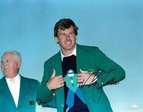 Athlon Sports CTBL-J20745 مقاس 11 × 14 بوصة. صورة Nick Faldo موقعة من PGA - JSA Hologram 1990 Augusta National Masters Championship سترة خضراء - عمودي in Kuwait