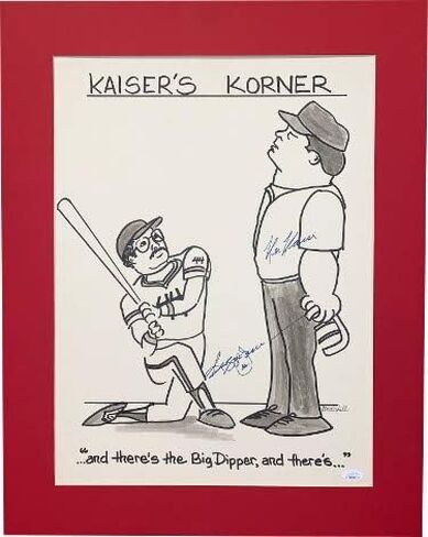 Athlon Sports CTBL-024164 Reggie Jackson & Ken Kaiser مزدوج التوقيع Kaisers Corner New York Yankees Big Dipper صورة وأعمال فنية مطفية 19.5 × 24.5 بوصة. رقم 44 - JSA Holo in Kuwait