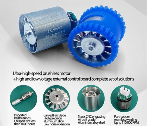 1pcs/lot DC 110V 100W Hair Dryer High Speed Motor 110,000rpm Speed Brushless Motor Silent Energy Saving Motor in Saudi Arabia