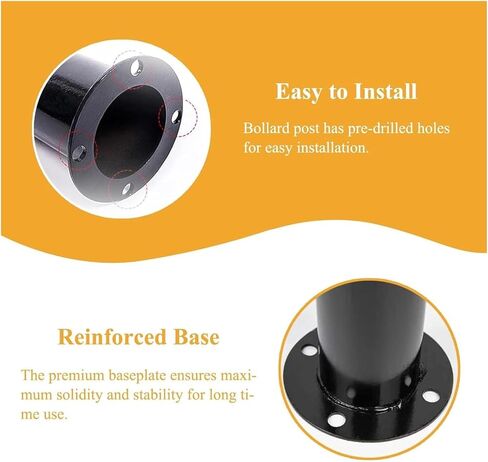 Flexible Safety Bollard,Traffic cones, Parking Bollard Post Security Posts with Chain Cover for Traffic Channelizer(2pcs,H60xW7.6cm(23.6x3")) in Saudi Arabia
