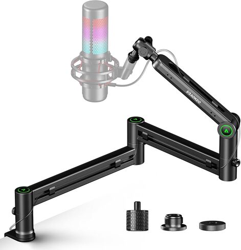 ذراع ميكروفون ، Aokeo AK-58I Desk Desk Low Plant Flow Arm ، مناسب لـ Blue Yeti ، ثلج Snowball ، Quadcast Hyperx ، Solocast ، Elgato Wave ، إلخ in Saudi Arabia