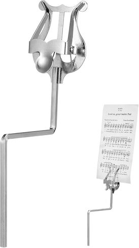 Vaguelly Saxophone Score Folder Sliver Iron Music Sheet Holder Portable Stand for Alto Tenor Saxophone for Practicing Beginners Marching Band in Saudi Arabia