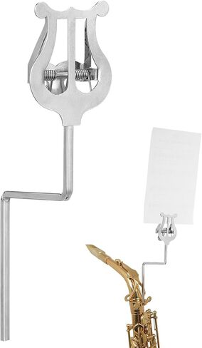 Vaguelly Saxophone Score Folder Sliver Iron Music Sheet Holder Portable Stand for Alto Tenor Saxophone for Practicing Beginners Marching Band in Saudi Arabia