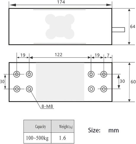 Load Cell PSD-X5 100/200/500/750kg for Electronic Belt Scale Weighing Mini Load Cell Sensor(100KG) in Saudi Arabia