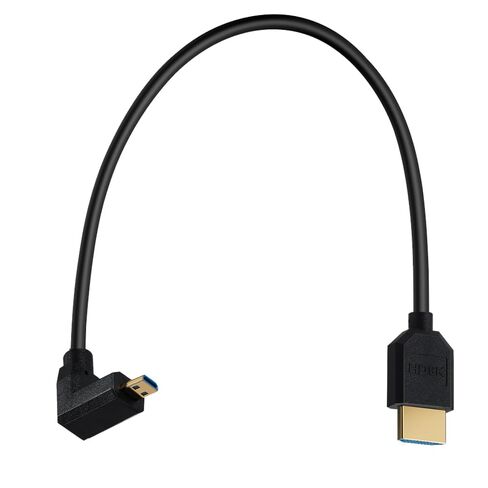 كابل Micro HDMI إلى HDMI 8K بطول 1 قدم، إصدار 2.1 48 جيجا بايت في الثانية بزاوية قائمة Micro HDMI ذكر إلى كابل HDMI ذكر UHD ثلاثي الأبعاد مستقيم لأجهزة Xbox PS4 PS5 TV Switch، 8K@60HZ in Kuwait