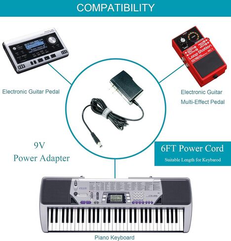 AC Adapter for Casio CTK-495 CTK-496 Keyboard Wall Charger Power Supply Cord PSU in Saudi Arabia