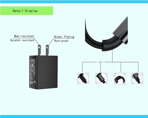 شاحن لوحة مفاتيح بلوتوث متوافق مع Seenda SKM64-2/SKM64-3، Arteck HB192/HB193، iClever BK10، Aula F99/S99، TECKNET USB C سلك محول الطاقة in Kuwait