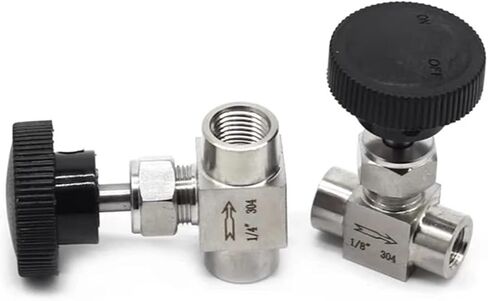 1 قطعة 1/8 "1/4" 3/8 "1/2" NPT خيط داخلي متساوي القطر SS304 صمام إيقاف التحكم في التدفق من الفولاذ المقاوم للصدأ (1/8 "، NPT) in Saudi Arabia
