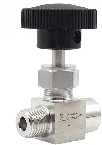 1PCS 1/8" 1/4" 3/8" 1/2" NPT Equal Diameter Internal Thread to External Thread SS304 Stainless Steel Flow Control Stop Valve(3/8",NPT) in Kuwait