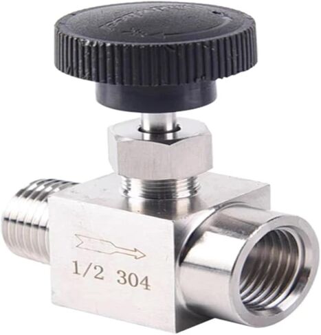 1PCS 1/8" 1/4" 3/8" 1/2" NPT Equal Diameter Internal Thread to External Thread SS304 Stainless Steel Flow Control Stop Valve(3/8",NPT) in Kuwait