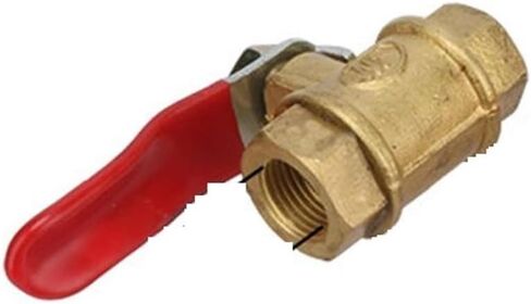 2 Pcs 1/8" 3/8" 1/2" Female Thread Brass Ball Valve Water Oil Gas Fuel Line Shutoff Switch Garden Irrigation Waterstop Valve(Yellow-1/8) in Kuwait