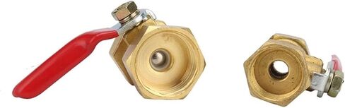 2 Pcs 1/8" 3/8" 1/2" Female Thread Brass Ball Valve Water Oil Gas Fuel Line Shutoff Switch Garden Irrigation Waterstop Valve(Yellow-1/8) in Kuwait