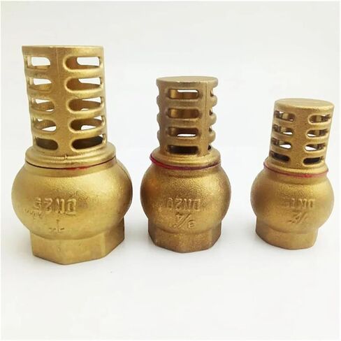 1PCS 1/2 3/4 1" 1-1/4" 1-1/2" BSPP Internal Thread Brass Bottom Valve Check Valve for Water Pump Oil Pump Bottom Well Check Valve Filter Valve(1") in Kuwait
