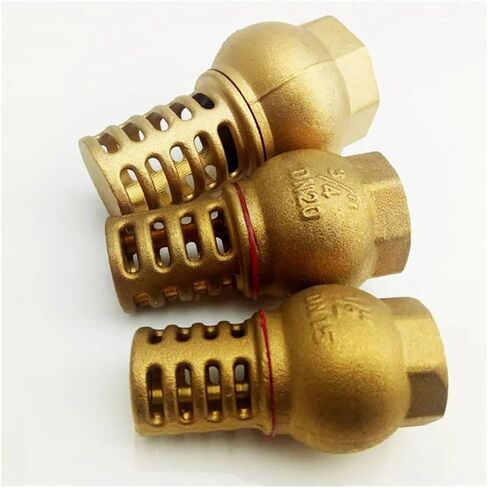 1PCS 1/2 3/4 1" 1-1/4" 1-1/2" BSPP Internal Thread Brass Bottom Valve Check Valve for Water Pump Oil Pump Bottom Well Check Valve Filter Valve(1") in Kuwait