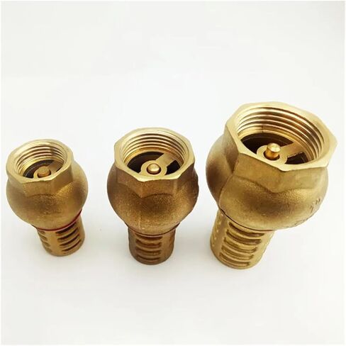 1PCS 1/2 3/4 1" 1-1/4" 1-1/2" BSPP Internal Thread Brass Bottom Valve Check Valve for Water Pump Oil Pump Bottom Well Check Valve Filter Valve(1") in Kuwait