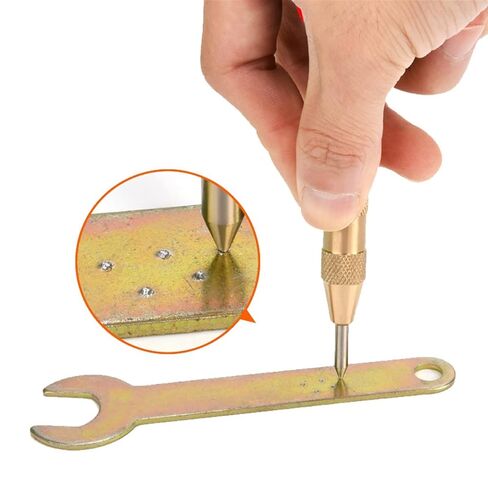 Automatic Center Pin Punch Spring Loaded Marking Starting Holes Wood Press Dent Marker Drill Bit Glass Hand Tools Drilling 1Pcs(Red red Punch 2pcs) in Saudi Arabia