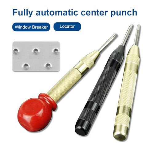 Automatic Center Pin Punch Spring Loaded Marking Starting Holes Wood Press Dent Marker Drill Bit Glass Hand Tools Drilling 1Pcs(Red red Punch 2pcs) in Saudi Arabia