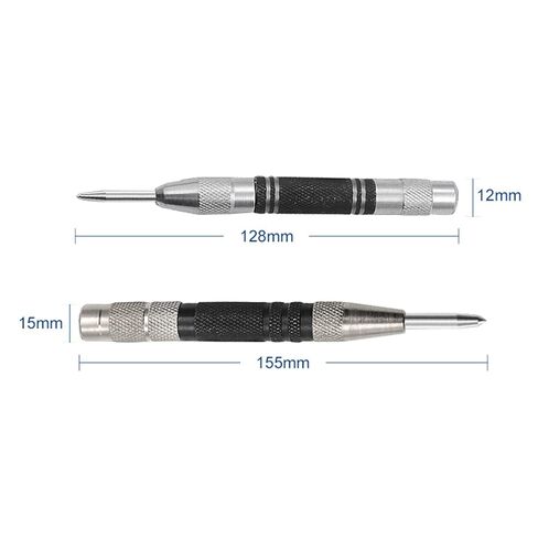 Automatic Center Pin Punch Spring Loaded Marking Starting Holes Wood Press Dent Marker Drill Bit Glass Hand Tools Drilling 1Pcs(Red red Punch 2pcs) in Saudi Arabia