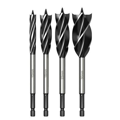 مجموعة لقم مثقاب النجارة 10-35 مم طويلة بأربعة فتحات 6.35 مم منشار ثقب من الكربيد لقفل الباب أدوات شق الخشب قطعة واحدة (20 مم) in Kuwait