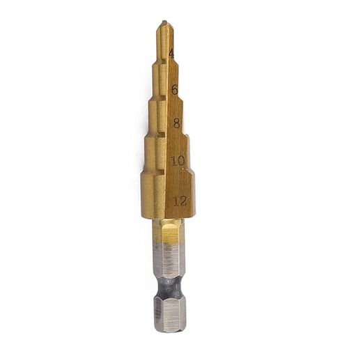 3-12mm/4-12mm/4-20mm Straight Groove Step Drill Bit Wood Metal Hole Cutter Core Cone Drilling Tools Set 1Pcs(4-20) in Saudi Arabia