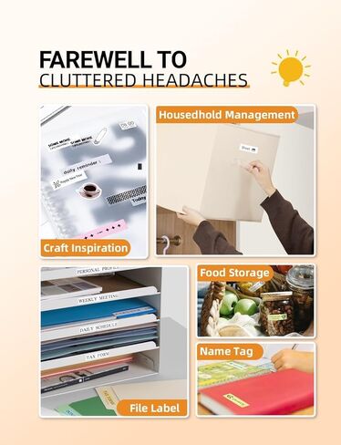 شريط ملصقات L1، 3 لفات 16 مم × 4 متر ورق ملصقات حراري أبيض لصانع طابعة الأشرطة Makeid L1Labels استبدال إعادة تعبئة ملصقات الطباعة الرئيسية L1 in Kuwait