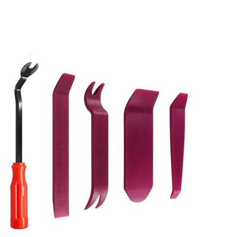 Auto Door Clip Panel Trim Removal Tool Kits Navigation Disassembly Blades Car Interior Plastic Conversion Repairing Tools(4PCS Orange) in Saudi Arabia