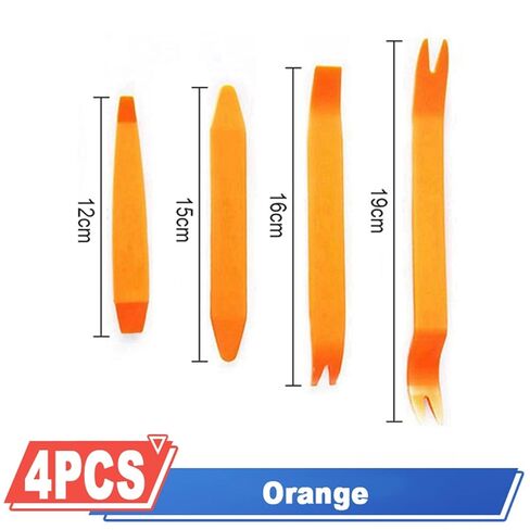 Auto Door Clip Panel Trim Removal Tool Kits Navigation Disassembly Blades Car Interior Plastic Conversion Repairing Tools(4PCS Orange) in Saudi Arabia
