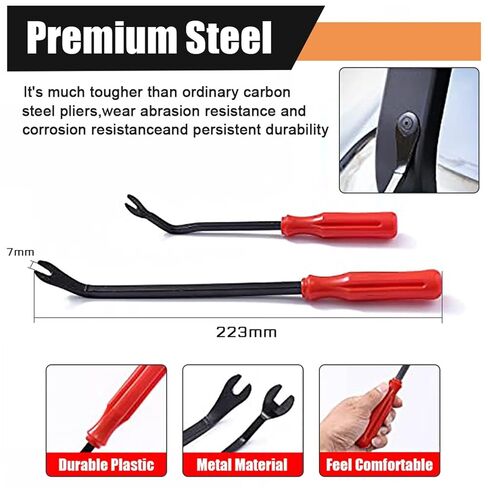 Auto Door Clip Panel Trim Removal Tool Kits Navigation Disassembly Blades Car Interior Plastic Conversion Repairing Tools(4PCS Orange) in Saudi Arabia
