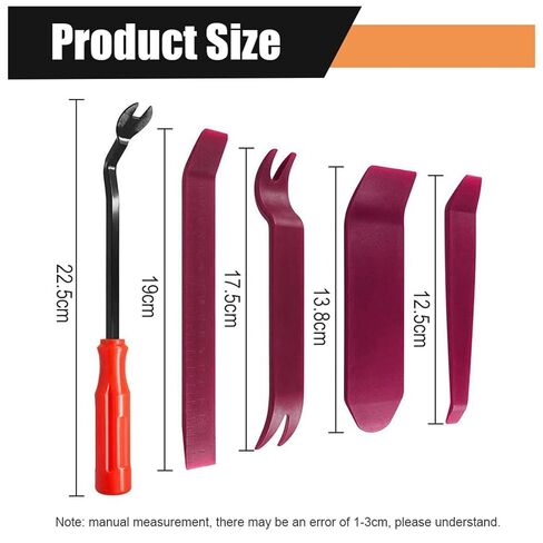Auto Door Clip Panel Trim Removal Tool Kits Navigation Disassembly Blades Car Interior Plastic Conversion Repairing Tools(4PCS Orange) in Saudi Arabia