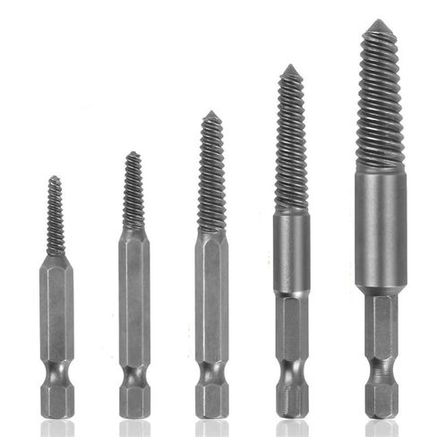 5 قطعة برغي سداسي مستخرج كسر مسامير تالفة مجموعة مثقاب مسامير مكسورة مستخرج سهل إزالة الترباس أدوات النجارة (5PCS-01) in Kuwait