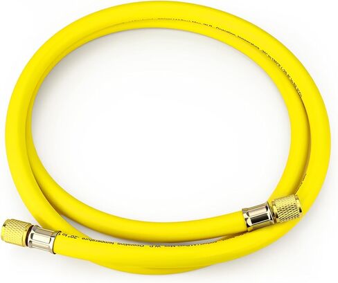 MEANLIN MEASURE Yellow 3/8" Flare HVAC Vacuum Hose, 72" Refrigerant Charging Hose with Brass Fittings for Air Conditioning, Refrigeration, and HVAC Maintenance, 600Psi Working Pressure in Saudi Arabia