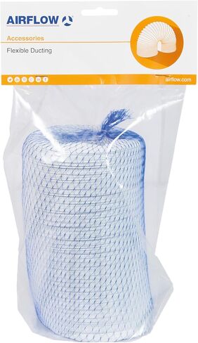 تدفق الهواء 52641002R 125mm × 6M PVC Flexi Duct Hose ، أبيض in Kuwait