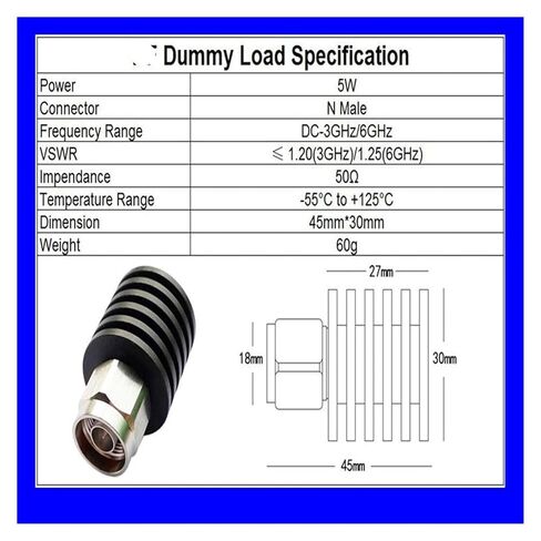 5W N-Type Male coaxial Terminal Dummy Load 3/4/6GHz 50 ohms(4GHZ) in Saudi Arabia