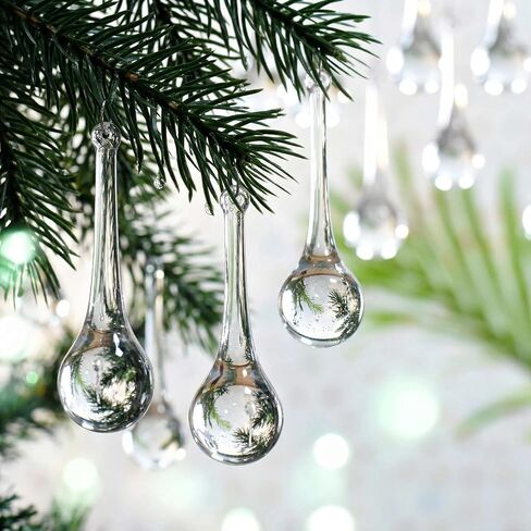 Door Decorations Hanging, 6 Pcs 14 Cm Large Wedding Decorations for Reception, Teardrop Crystal Beaded Curtain Prism Beads Hanging Crystals for Prom Mystical Whimsical Home Decor in Saudi Arabia