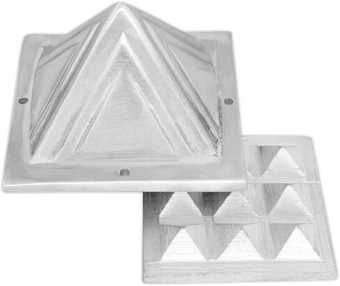 CORONATING Homes Metal Vastu Aluminium 2 Layer Pyramid | Aluminium Vastu Remedy | 3-Inch | Pyramid for Positive Energy, Health & Wealth | Vastu Dosh Remedies for Home & Office | Pack of 1 in Kuwait