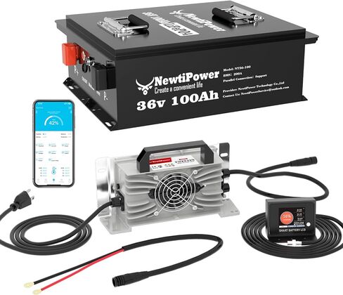 48V 100AH ​​GOLF CART LIFEPO4 بطارية مع تطبيق و Chager & Monitor ، بطارية ليثيوم طاقة مستمرة 10 كيلو وات مع 200A BMS ، ما يصل إلى 10000+ دورات قابلة لإعادة الشحن ، مثالية لعربة الجولف in Kuwait