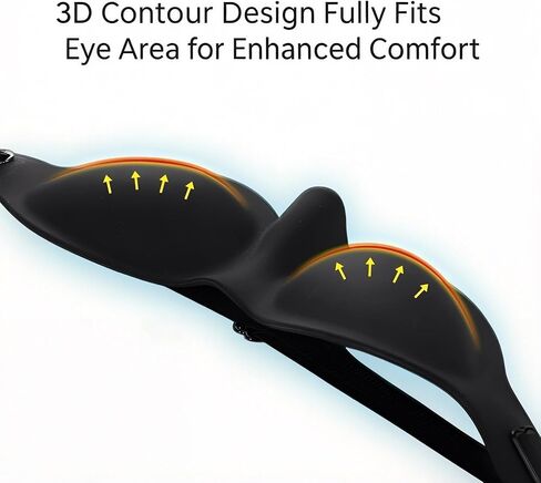 قناع نوم مرطب للعيون الجافة، قناع عين سيليكون ثلاثي الأبعاد مع تقنية ختم الرطوبة لتخفيف الجفاف، تعتيم بنسبة 100% أثناء الليل والسفر، أقنعة نوم لغرفة الرطوبة قابلة للتعديل in Kuwait