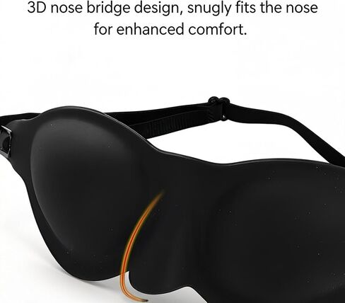 قناع نوم مرطب للعيون الجافة، قناع عين سيليكون ثلاثي الأبعاد مع تقنية ختم الرطوبة لتخفيف الجفاف، تعتيم بنسبة 100% أثناء الليل والسفر، أقنعة نوم لغرفة الرطوبة قابلة للتعديل in Kuwait